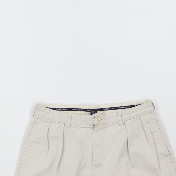 Vintage 90s Ralph Lauren Chino Shorts Beige - Picture 2 of 9